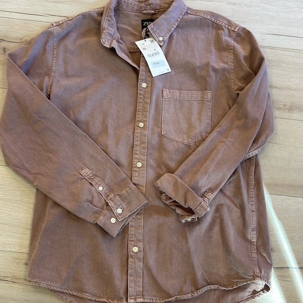 Men’s Zara Long Sleeve Button Down, NWT, XL